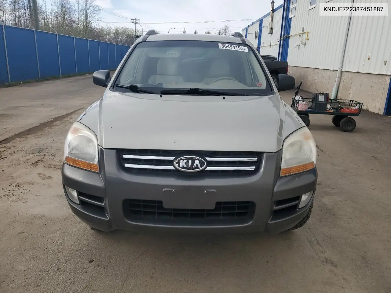 2008 Kia Sportage Lx VIN: KNDJF722387451887 Lot: 56494195