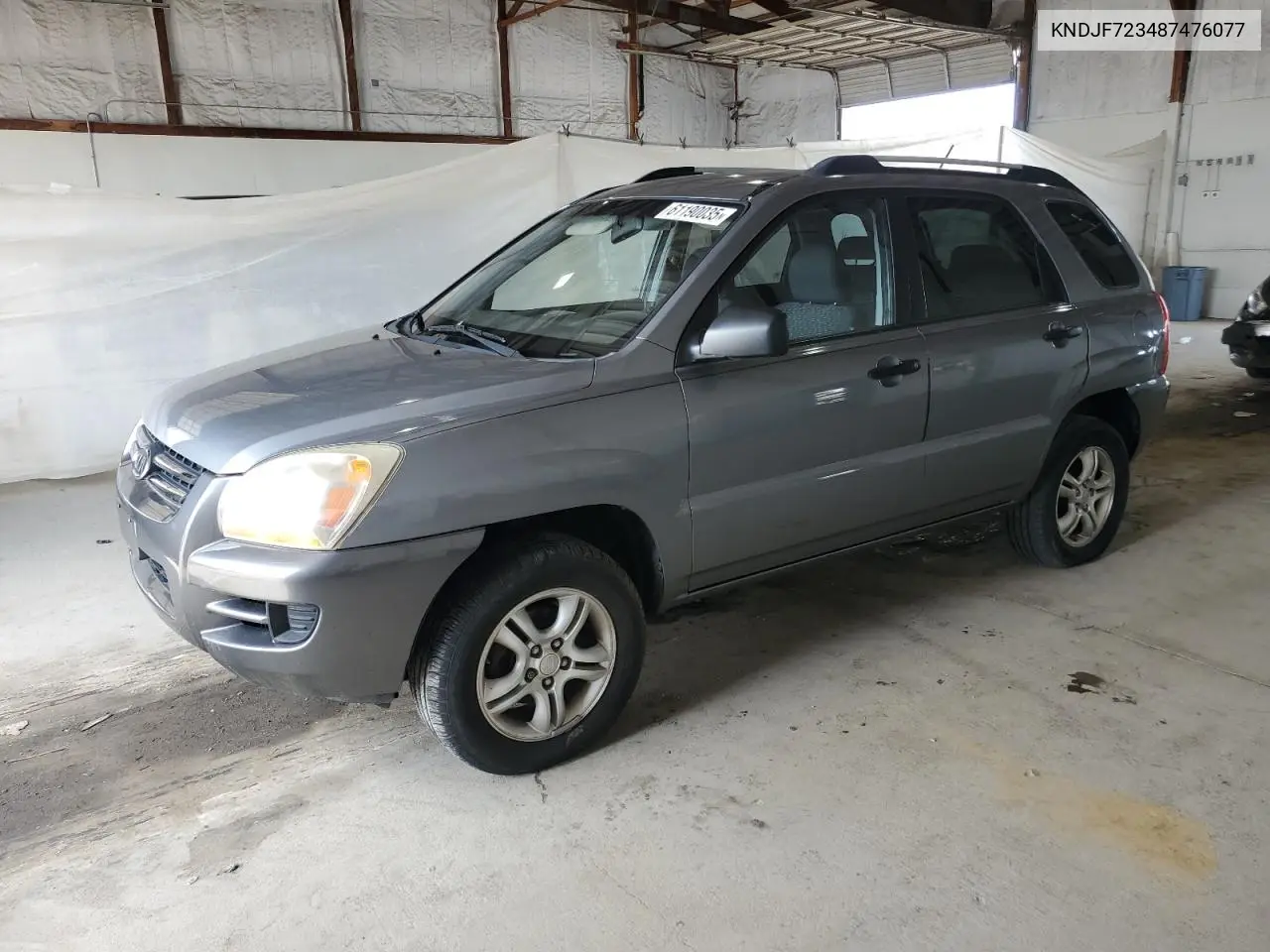 2008 Kia Sportage Ex VIN: KNDJF723487476077 Lot: 61190035