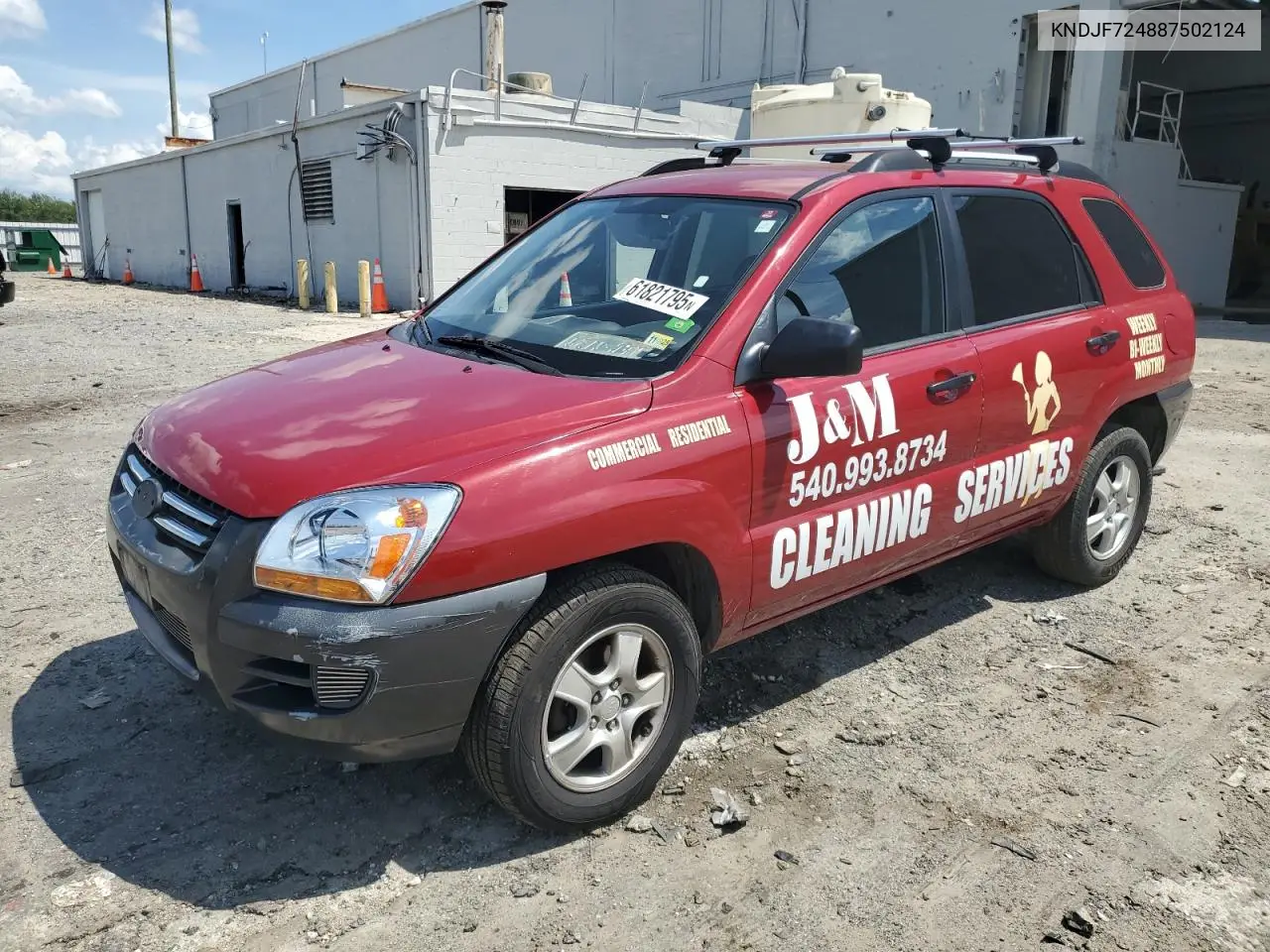 2008 Kia Sportage Lx VIN: KNDJF724887502124 Lot: 61821795
