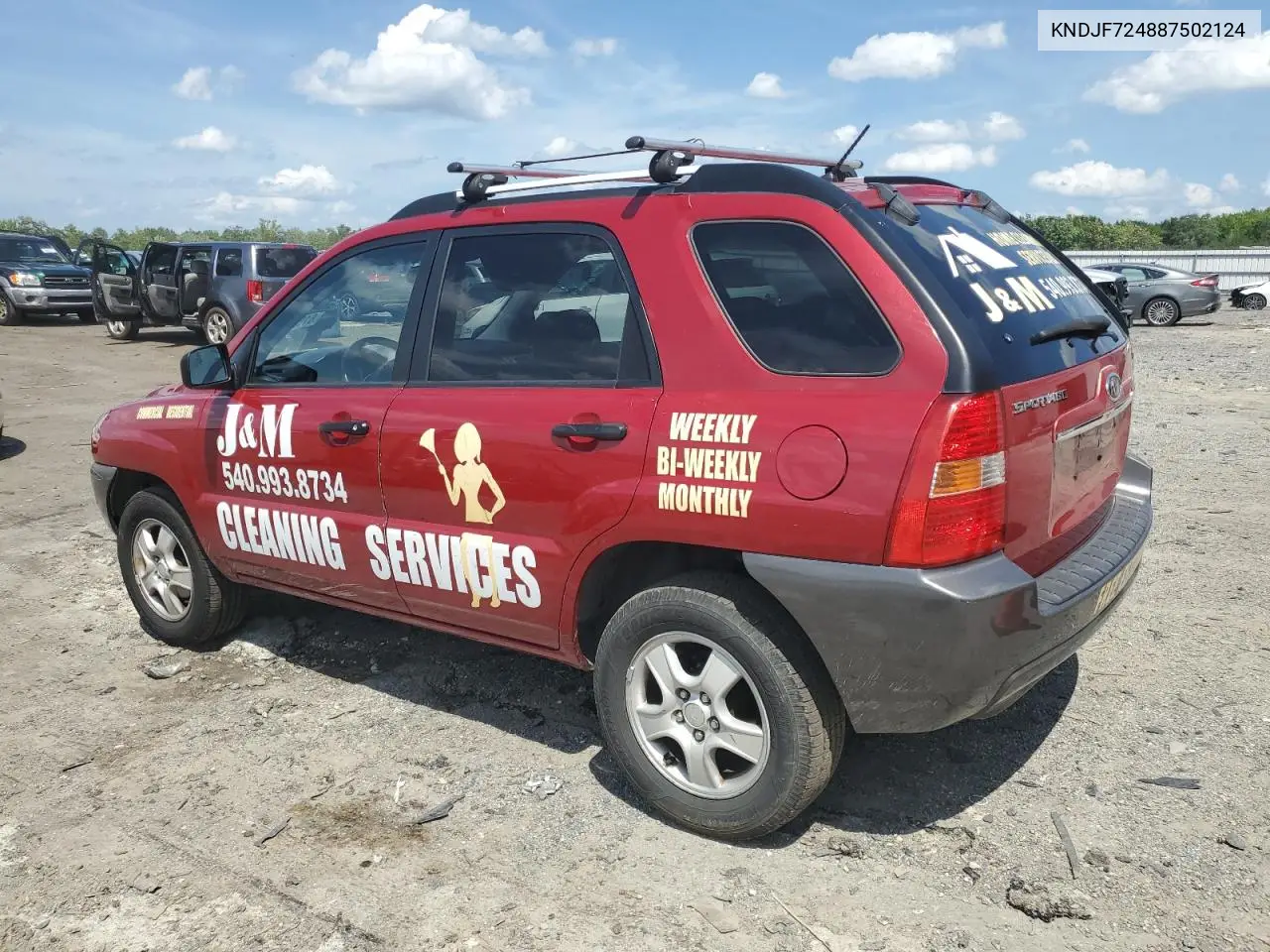 2008 Kia Sportage Lx VIN: KNDJF724887502124 Lot: 61821795
