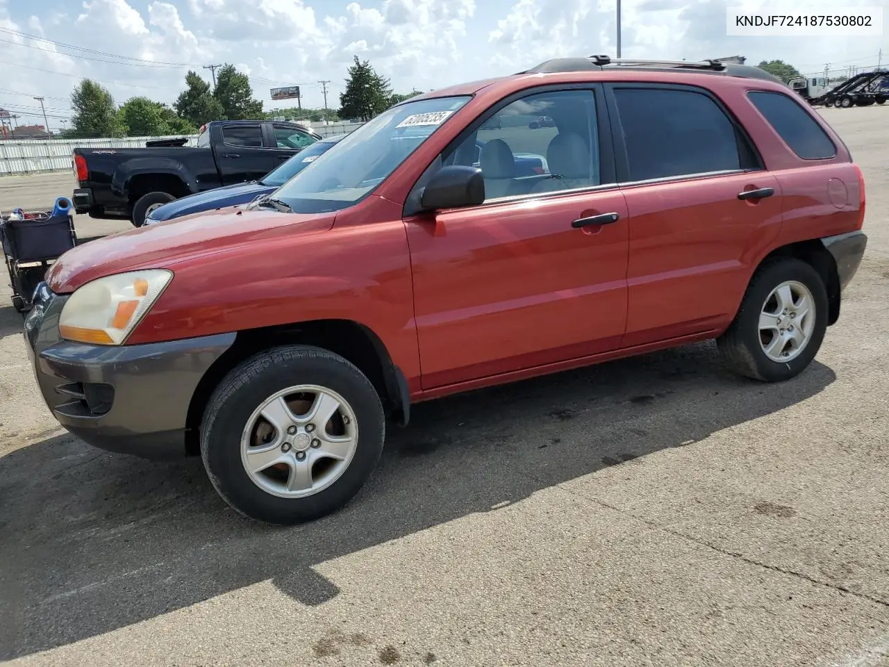 2008 Kia Sportage Lx VIN: KNDJF724187530802 Lot: 62005235
