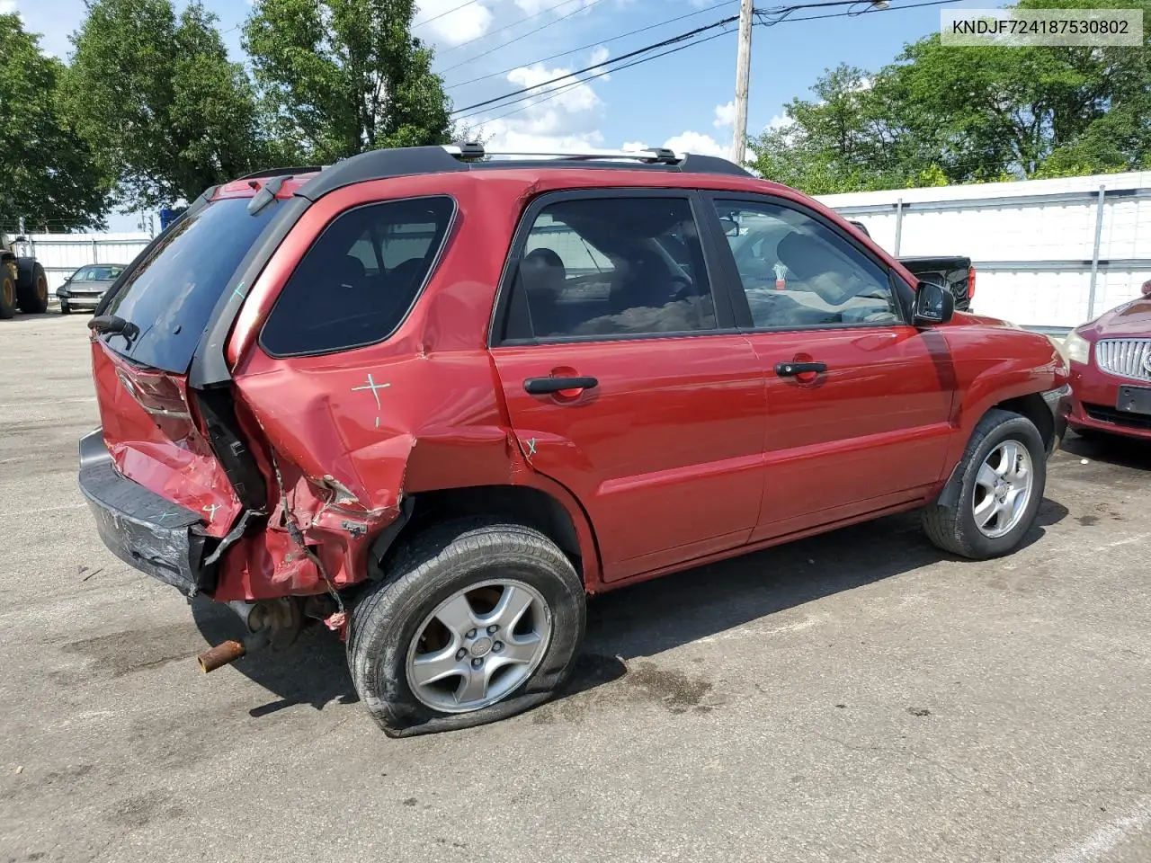 2008 Kia Sportage Lx VIN: KNDJF724187530802 Lot: 62005235
