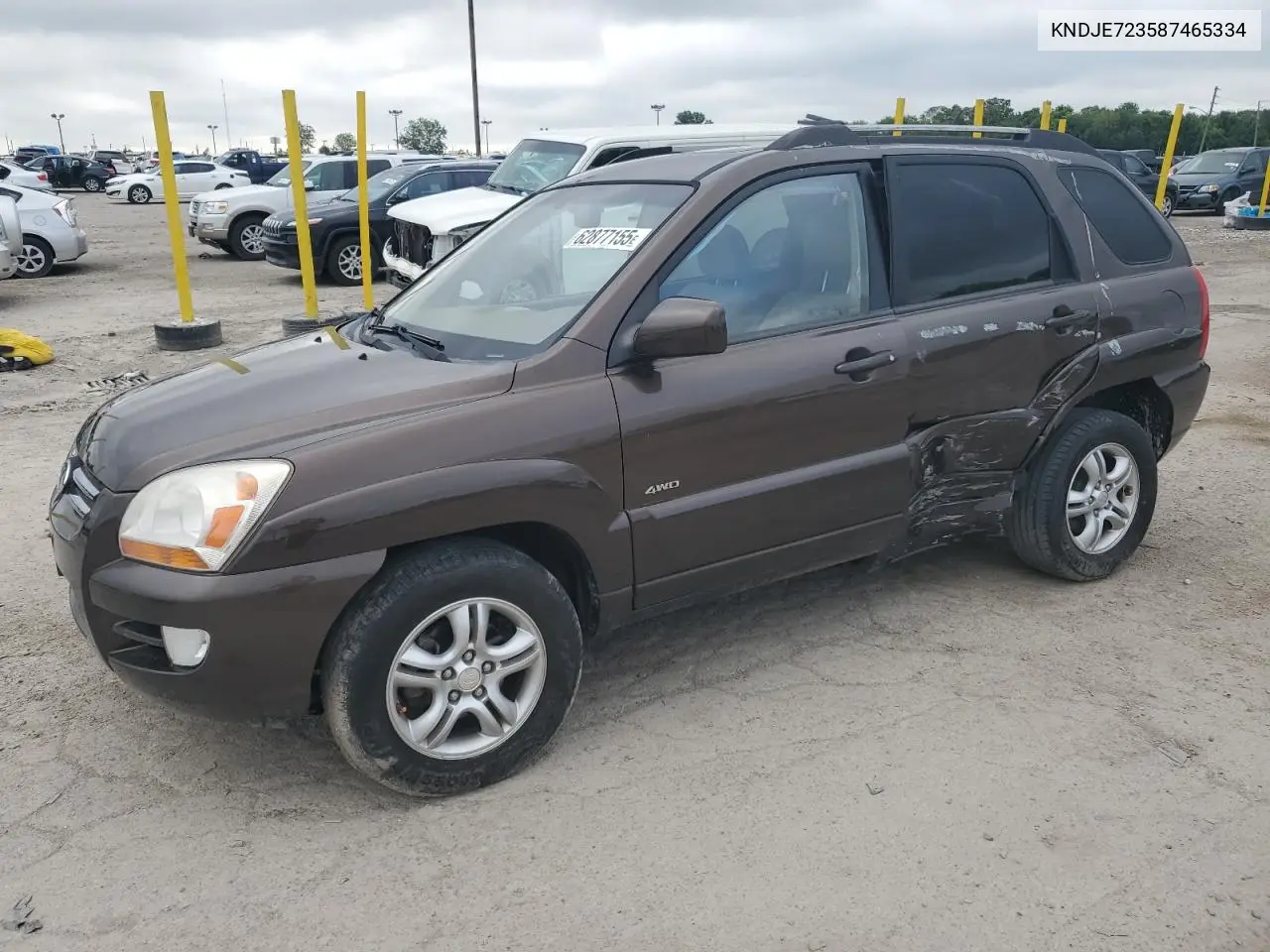 2008 Kia Sportage Ex VIN: KNDJE723587465334 Lot: 62877155