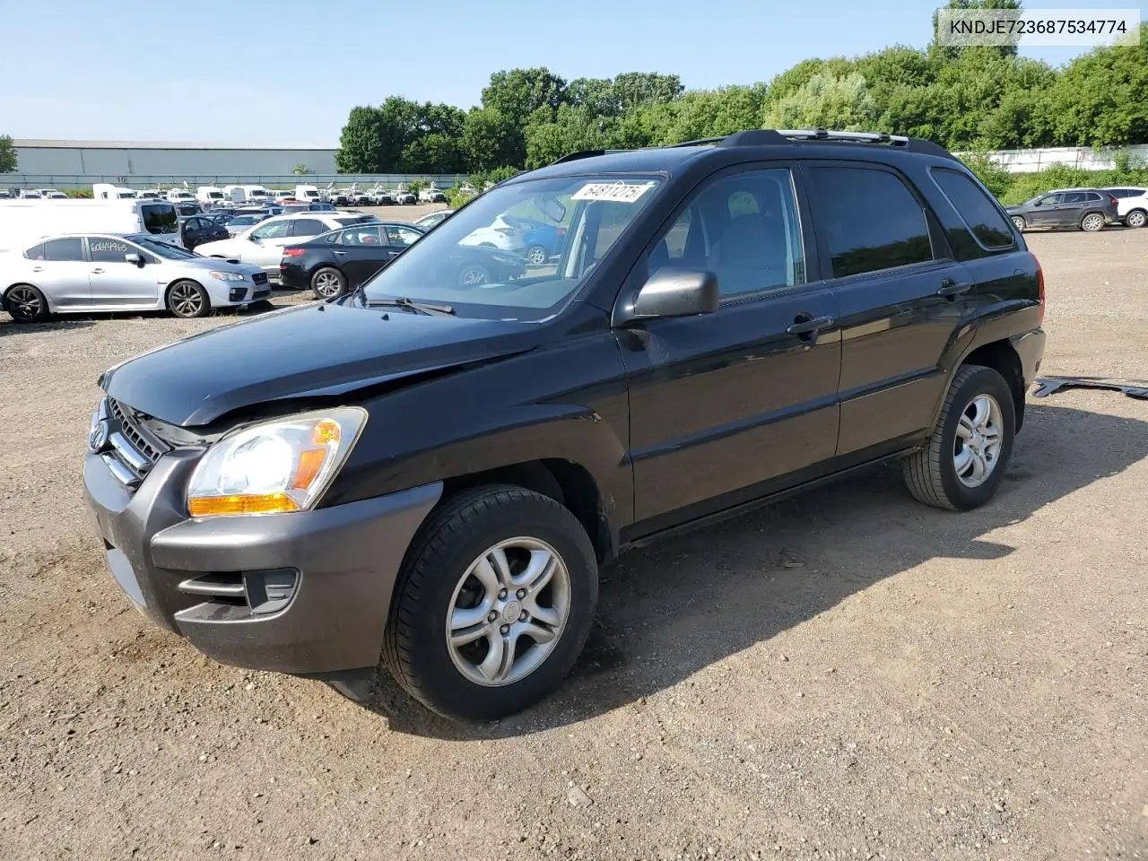 2008 Kia Sportage Ex VIN: KNDJE723687534774 Lot: 64811275