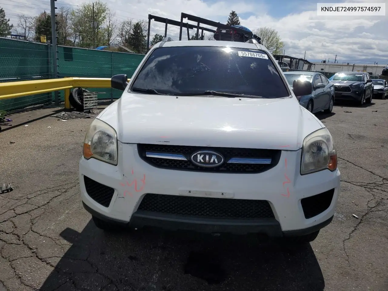 2009 Kia Sportage Lx VIN: KNDJE724997574597 Lot: 55786705