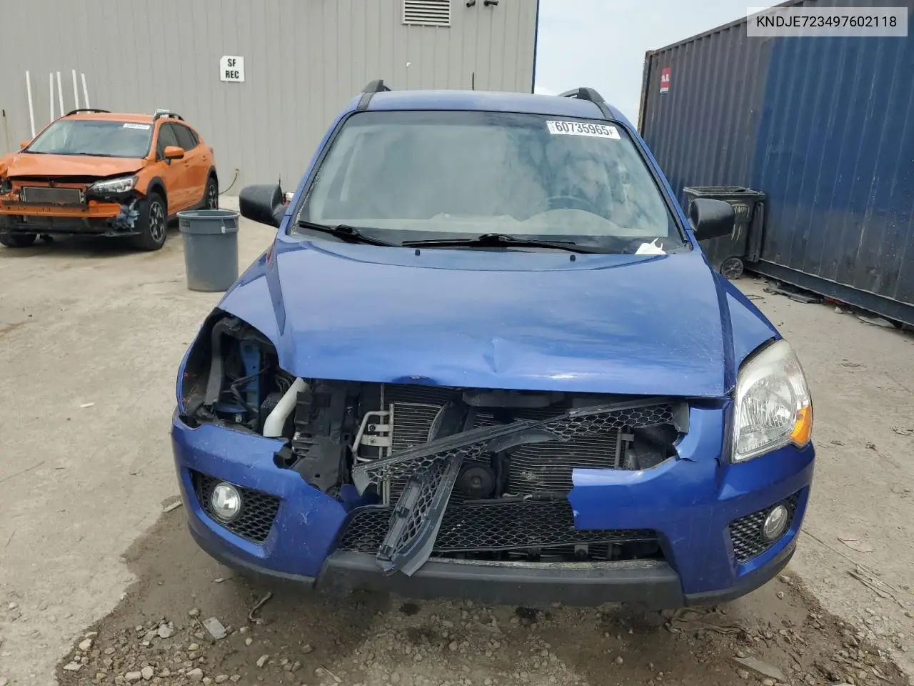 2009 Kia Sportage Lx VIN: KNDJE723497602118 Lot: 60735965