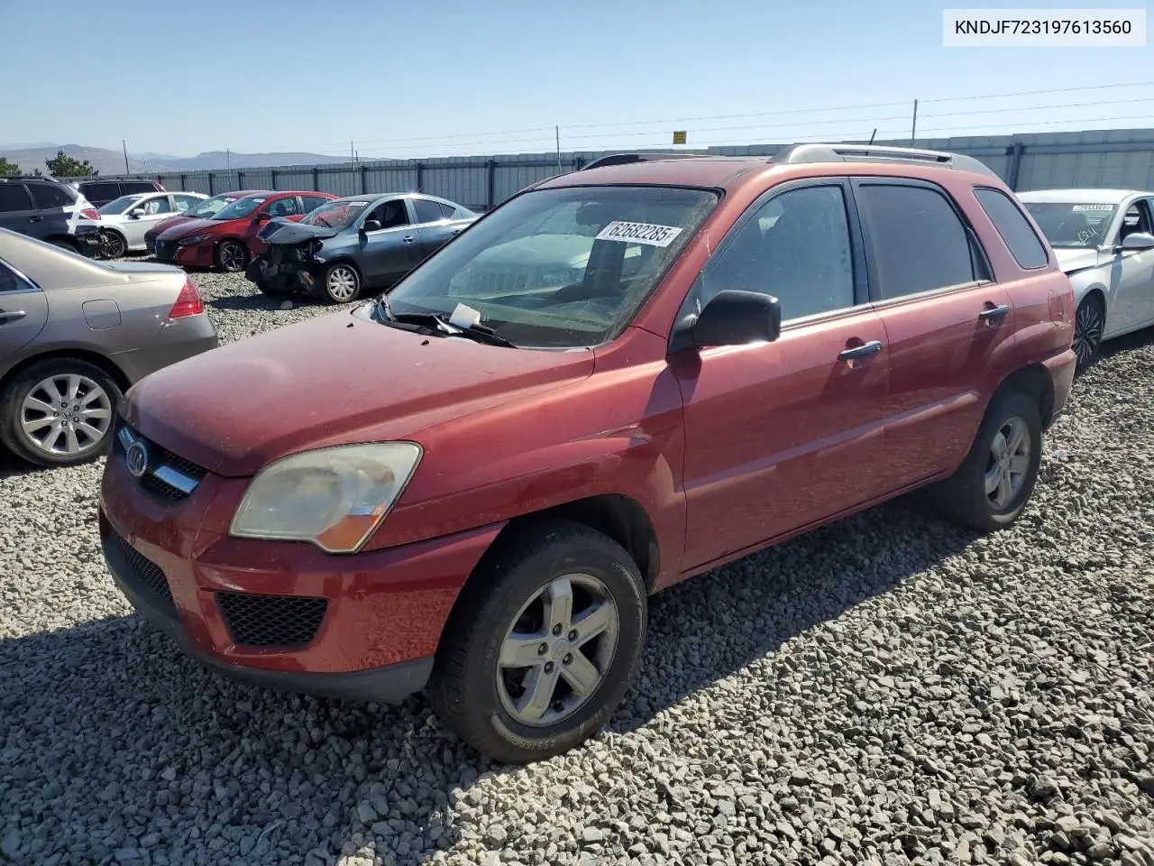 2009 Kia Sportage Lx VIN: KNDJF723197613560 Lot: 62682285