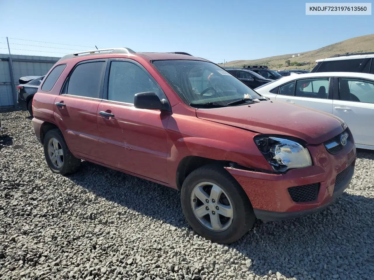 2009 Kia Sportage Lx VIN: KNDJF723197613560 Lot: 62682285