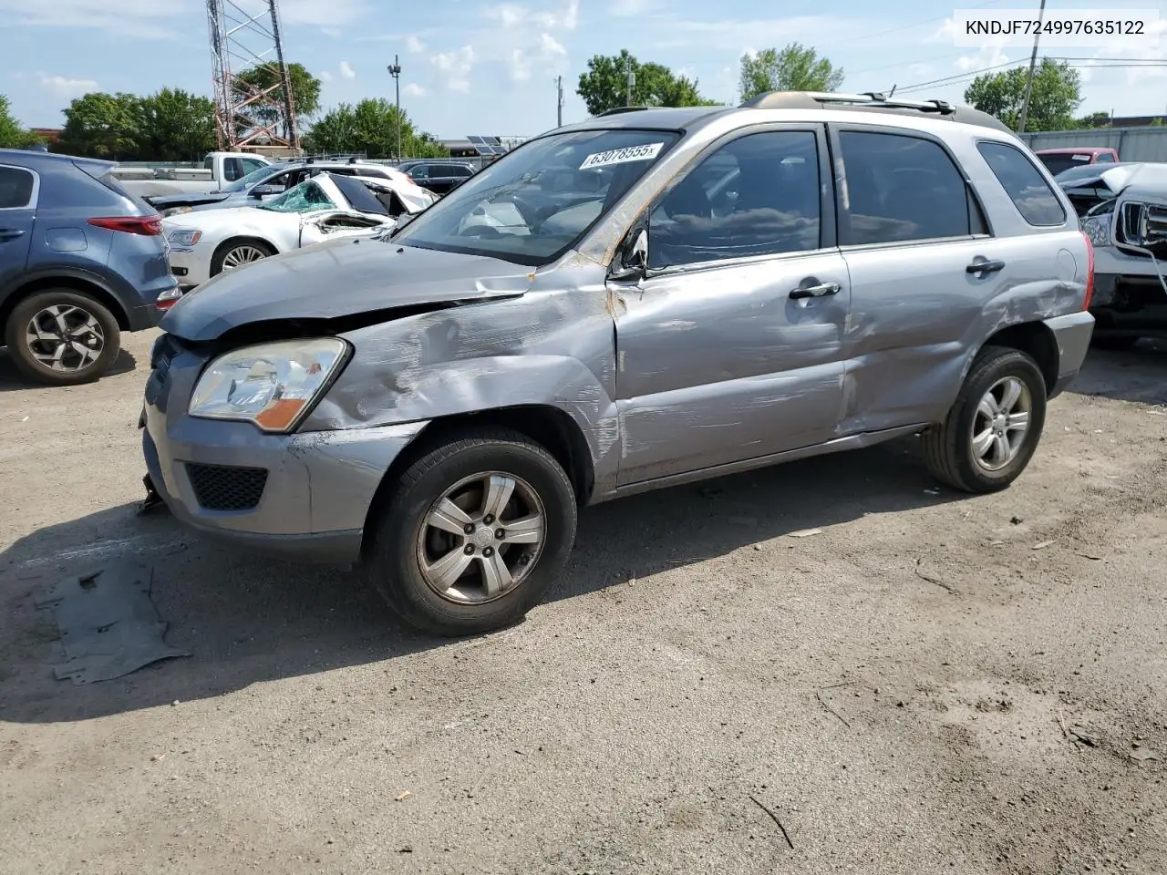 2009 Kia Sportage Lx VIN: KNDJF724997635122 Lot: 63078555