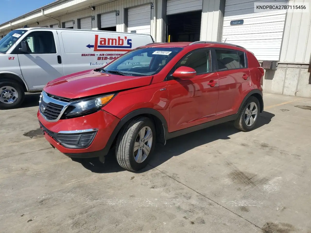 2011 Kia Sportage Lx VIN: KNDPBCA27B7115456 Lot: 50258315