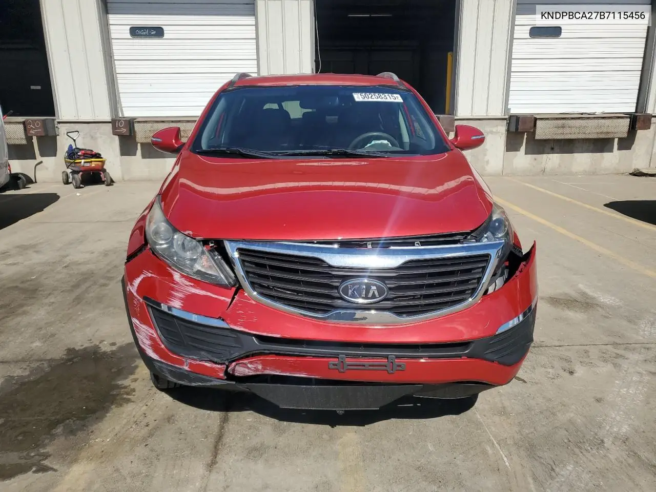2011 Kia Sportage Lx VIN: KNDPBCA27B7115456 Lot: 50258315