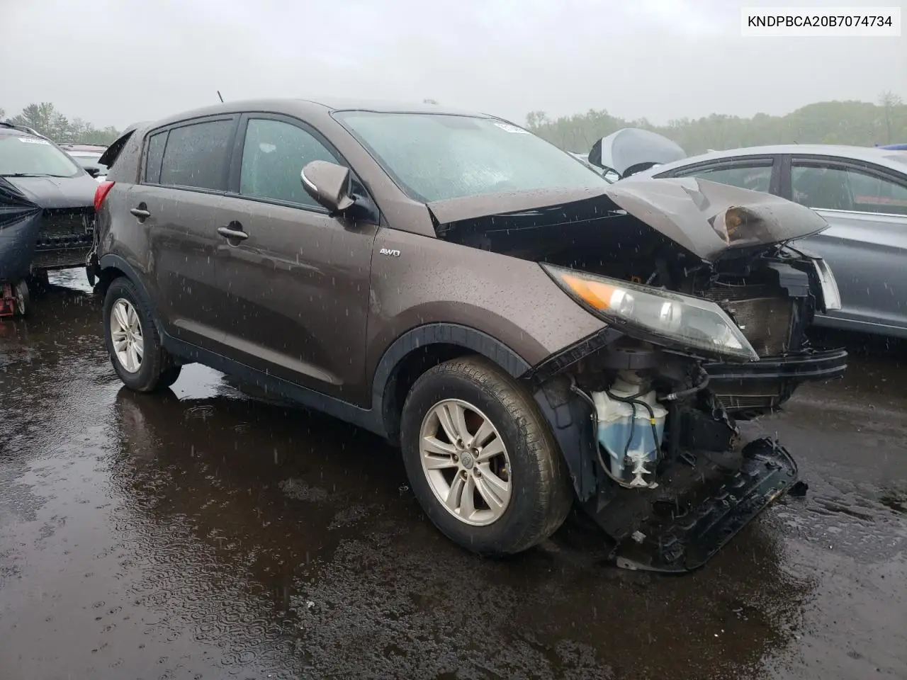 2011 Kia Sportage Lx VIN: KNDPBCA20B7074734 Lot: 55104095