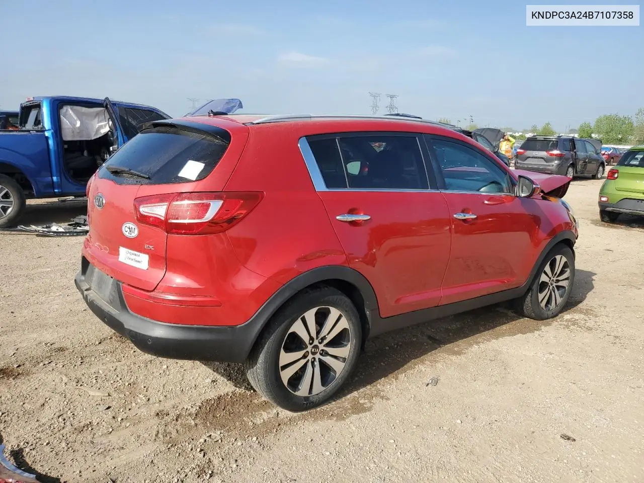 2011 Kia Sportage Ex VIN: KNDPC3A24B7107358 Lot: 56243725