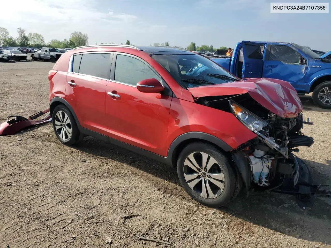2011 Kia Sportage Ex VIN: KNDPC3A24B7107358 Lot: 56243725
