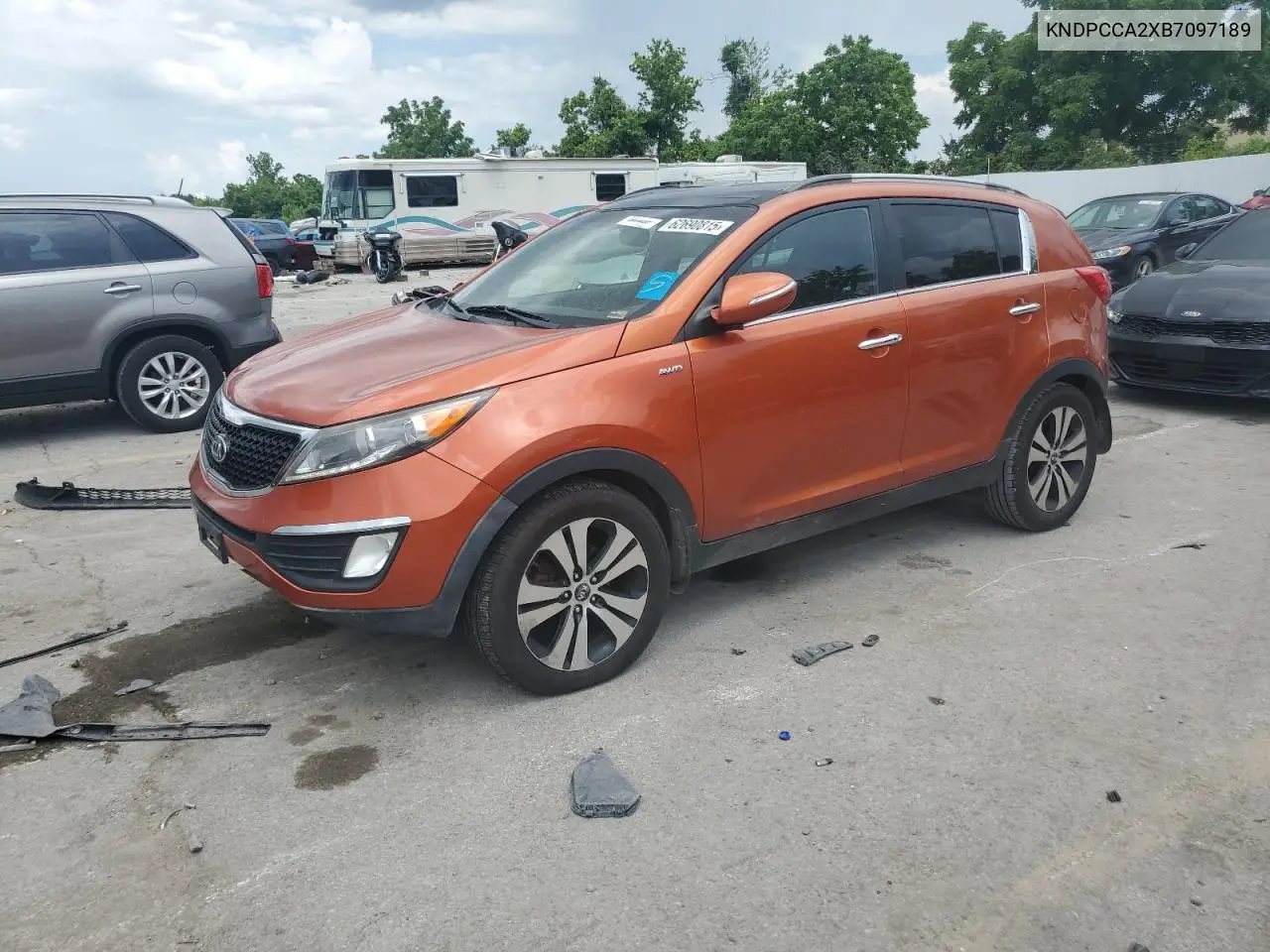 2011 Kia Sportage Ex VIN: KNDPCCA2XB7097189 Lot: 62690815