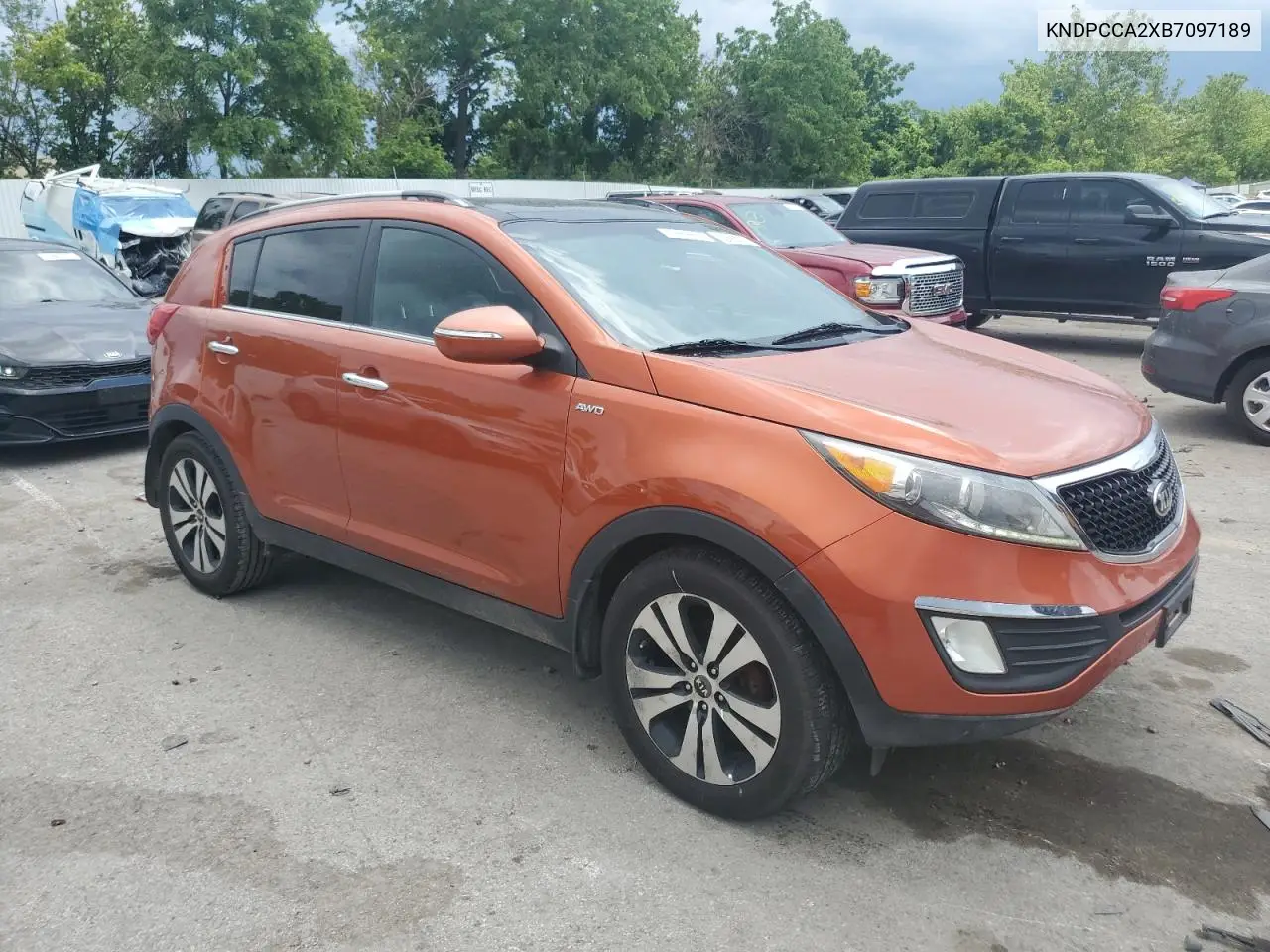 2011 Kia Sportage Ex VIN: KNDPCCA2XB7097189 Lot: 62690815