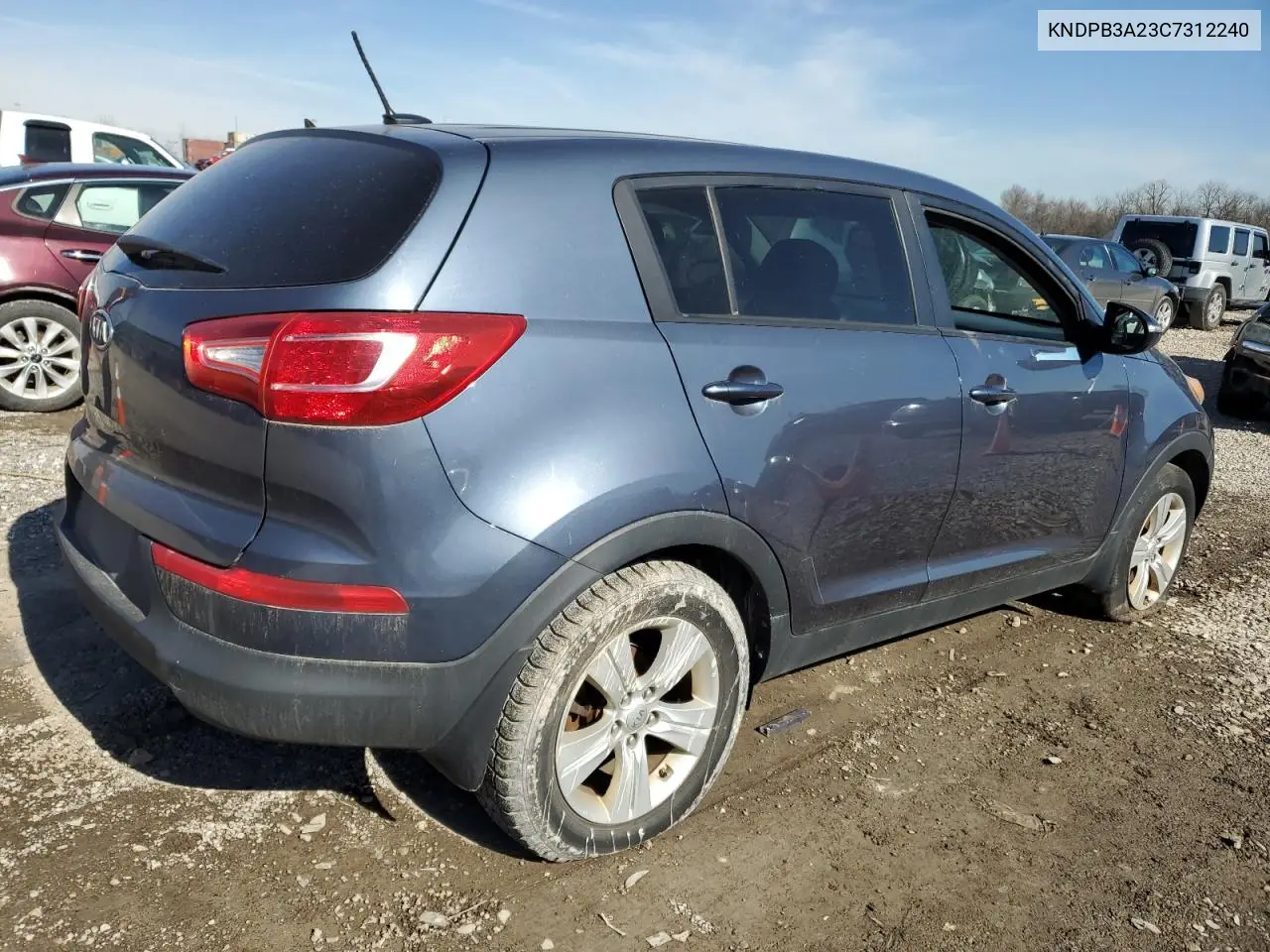 2012 Kia Sportage Base VIN: KNDPB3A23C7312240 Lot: 45305745