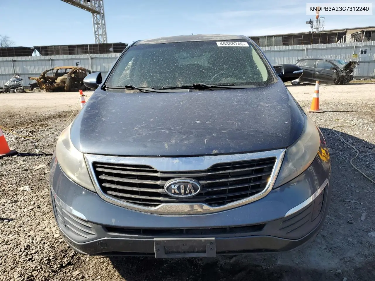 2012 Kia Sportage Base VIN: KNDPB3A23C7312240 Lot: 45305745
