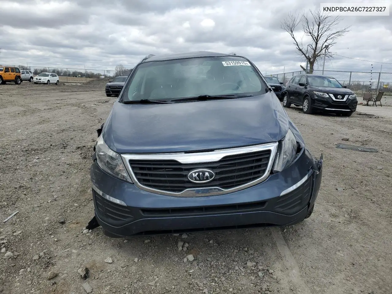 2012 Kia Sportage Lx VIN: KNDPBCA26C7227327 Lot: 53159915