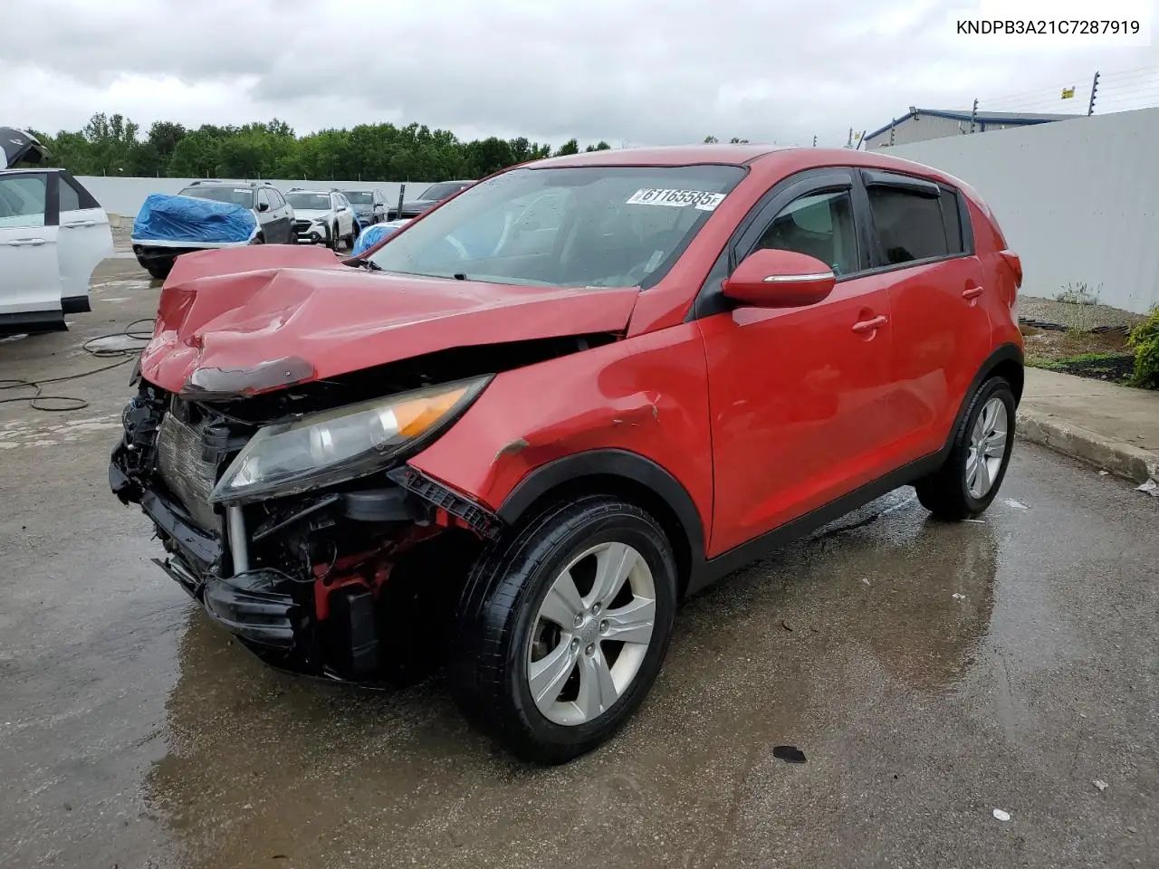 2012 Kia Sportage Base VIN: KNDPB3A21C7287919 Lot: 61165585