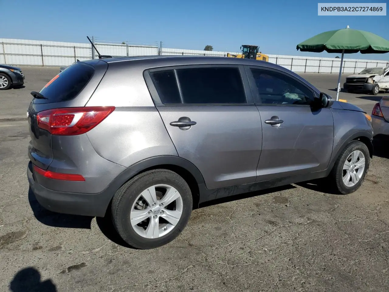 2012 Kia Sportage Base VIN: KNDPB3A22C7274869 Lot: 66119545
