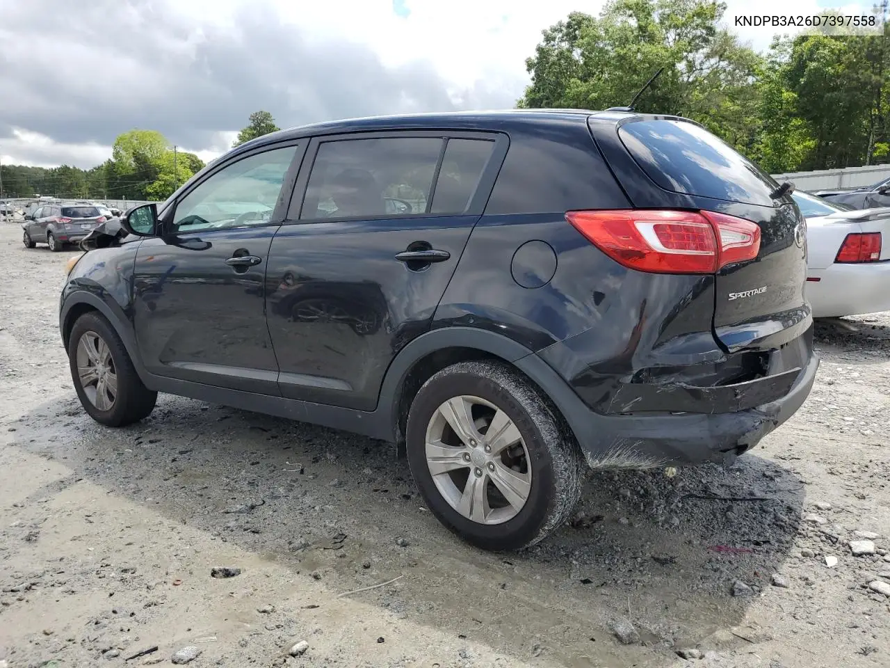 2013 Kia Sportage Base VIN: KNDPB3A26D7397558 Lot: 56654805