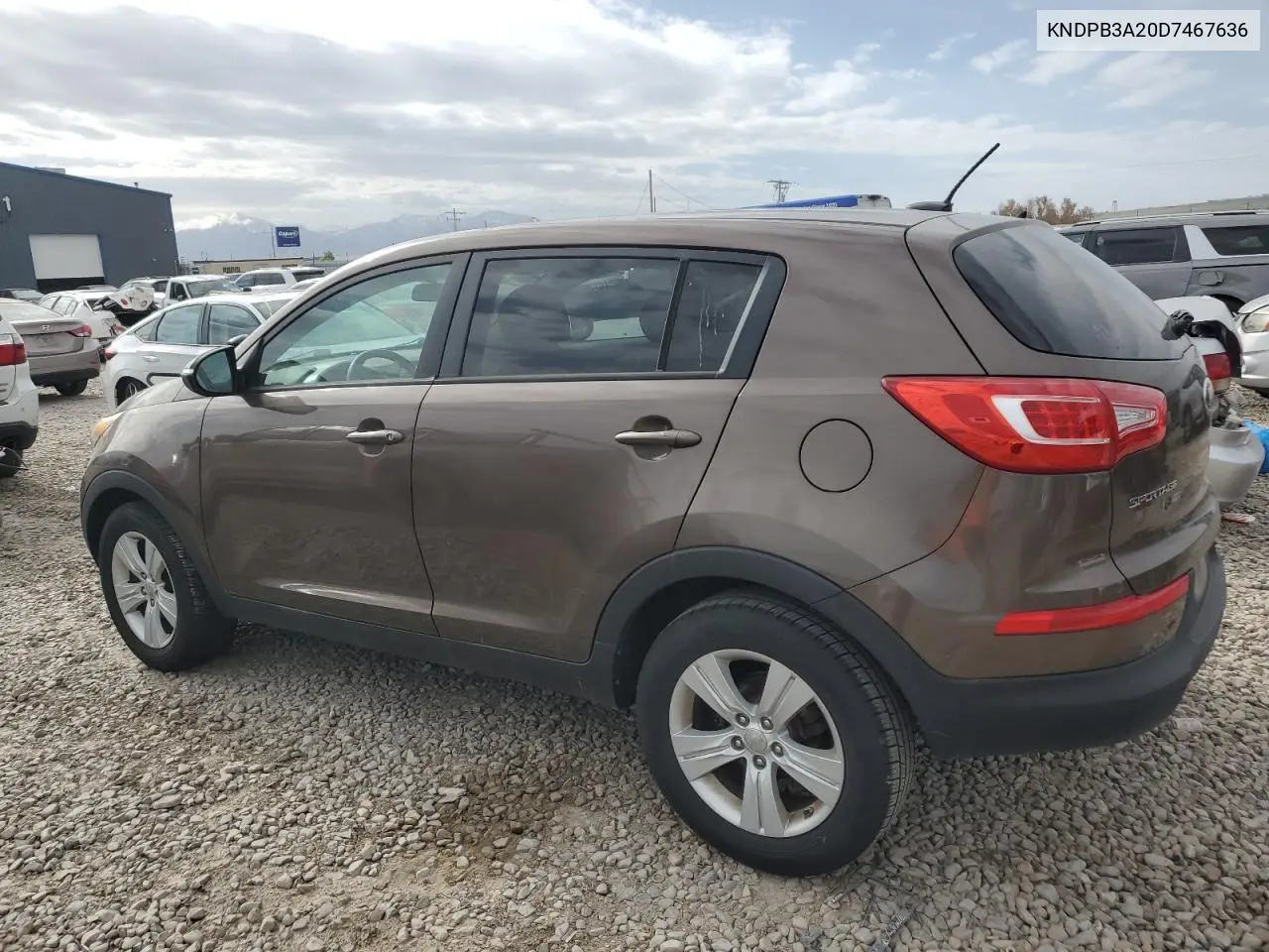 2013 Kia Sportage Base VIN: KNDPB3A20D7467636 Lot: 56928715