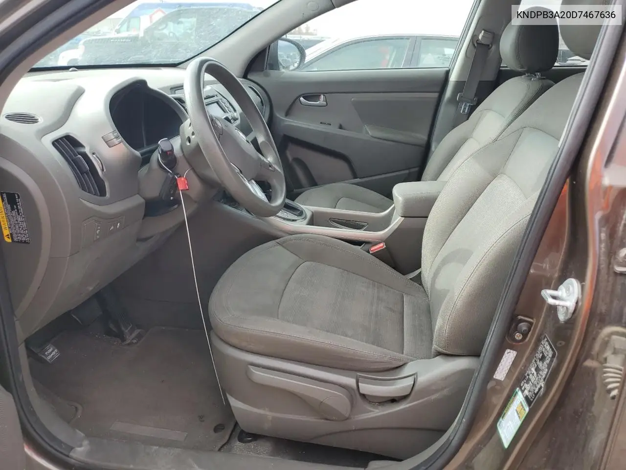 2013 Kia Sportage Base VIN: KNDPB3A20D7467636 Lot: 56928715