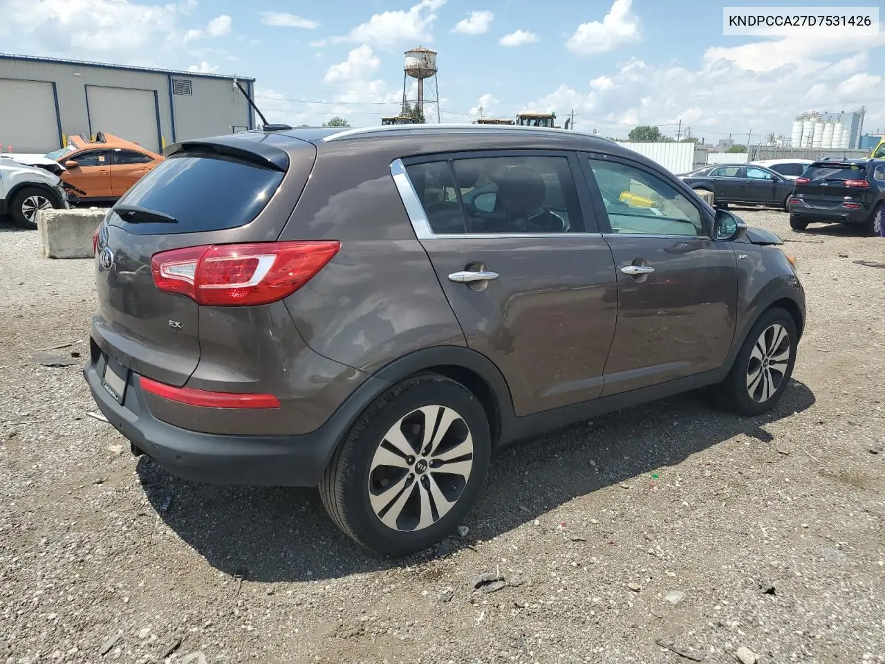 2013 Kia Sportage Ex VIN: KNDPCCA27D7531426 Lot: 62378835
