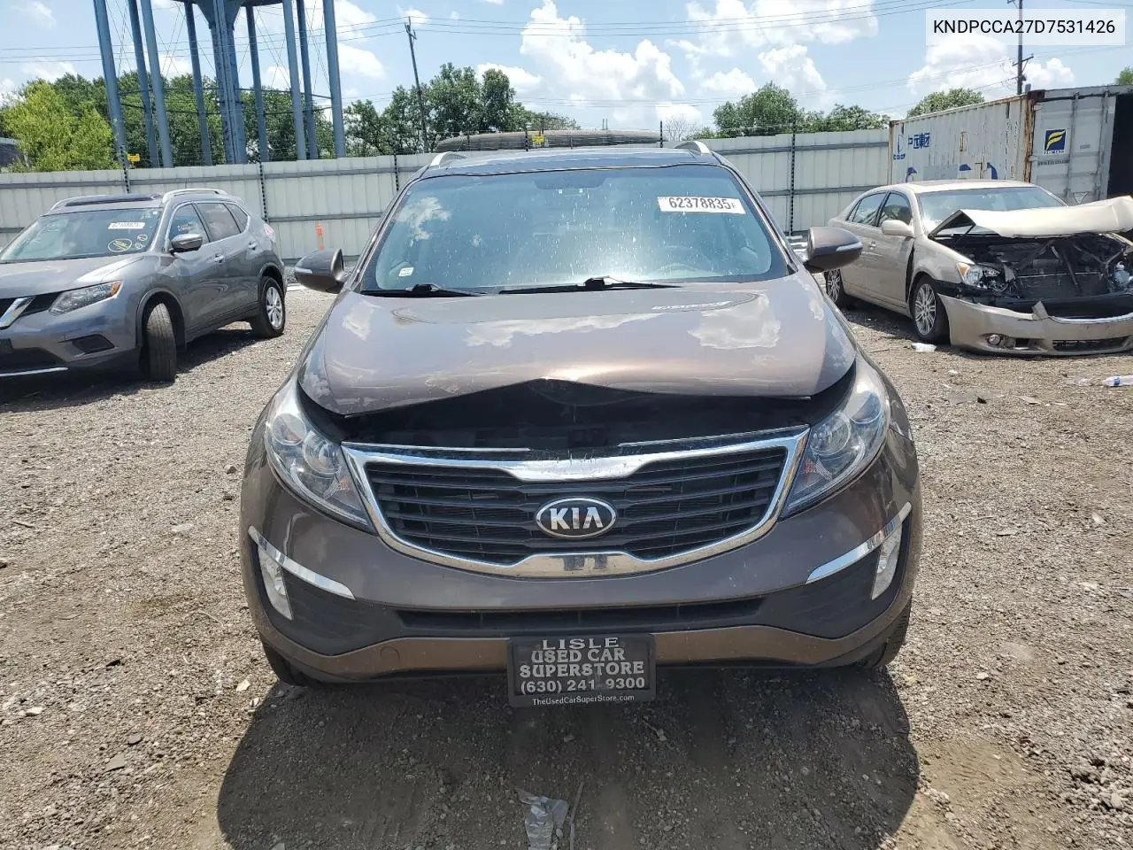 2013 Kia Sportage Ex VIN: KNDPCCA27D7531426 Lot: 62378835