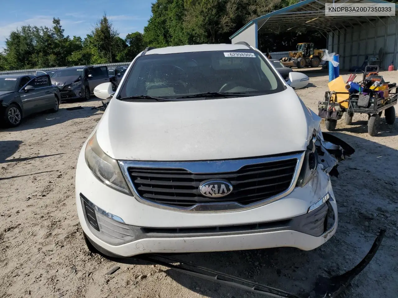 2013 Kia Sportage Base VIN: KNDPB3A20D7350333 Lot: 62998905