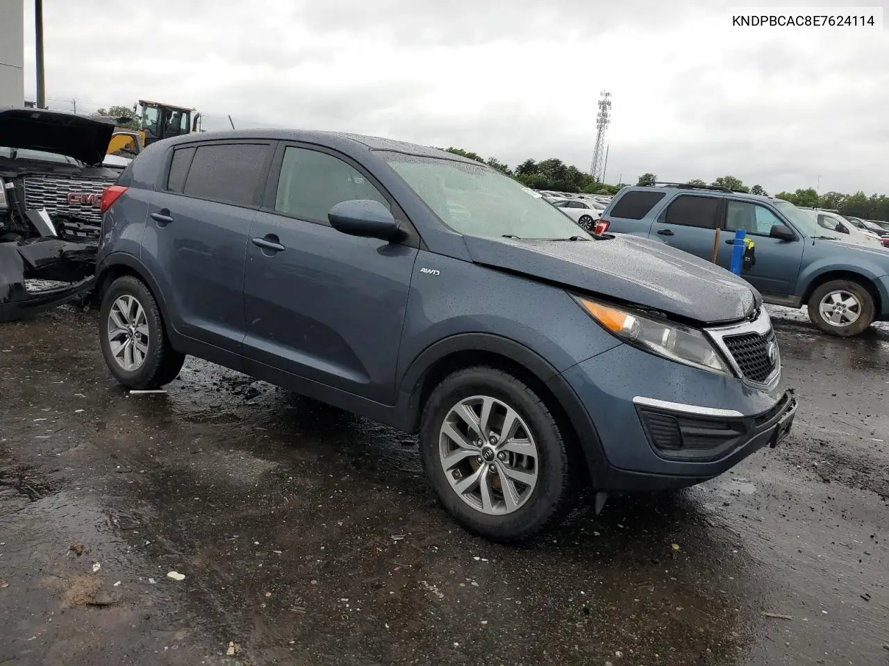 2014 Kia Sportage Lx VIN: KNDPBCAC8E7624114 Lot: 56702875