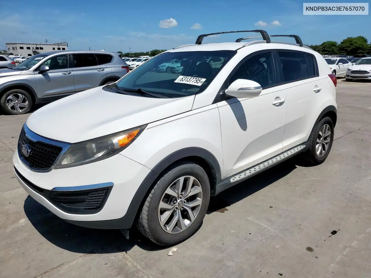 2014 Kia Sportage Base VIN: KNDPB3AC3E7657070 Lot: 63137795
