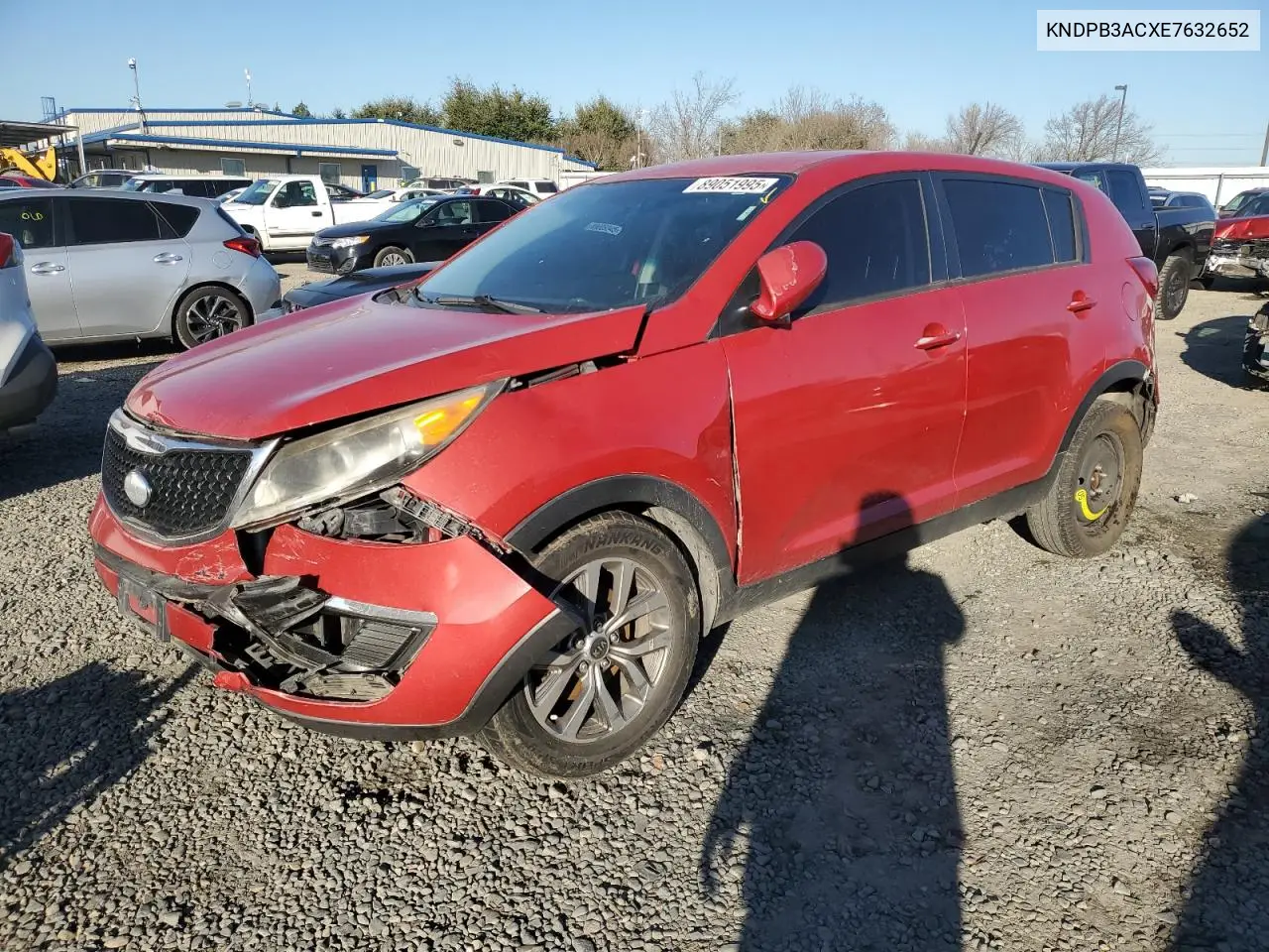 2014 Kia Sportage Base VIN: KNDPB3ACXE7632652 Lot: 89051995