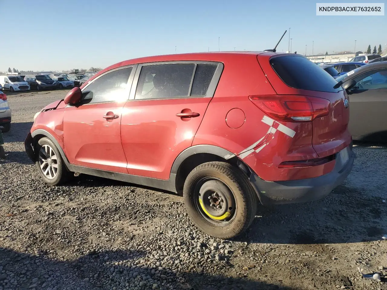 2014 Kia Sportage Base VIN: KNDPB3ACXE7632652 Lot: 89051995
