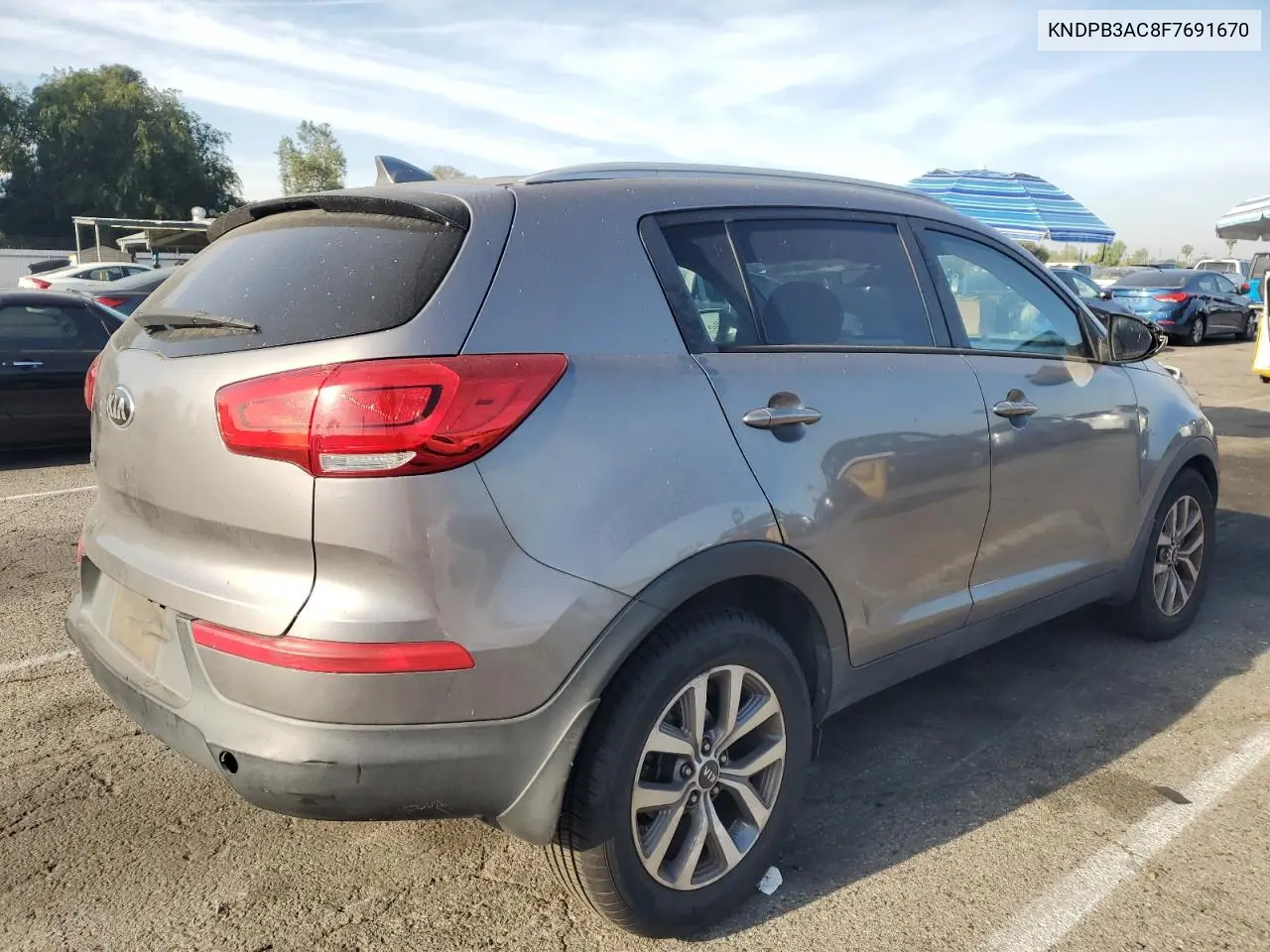 2015 Kia Sportage Lx VIN: KNDPB3AC8F7691670 Lot: 54001805