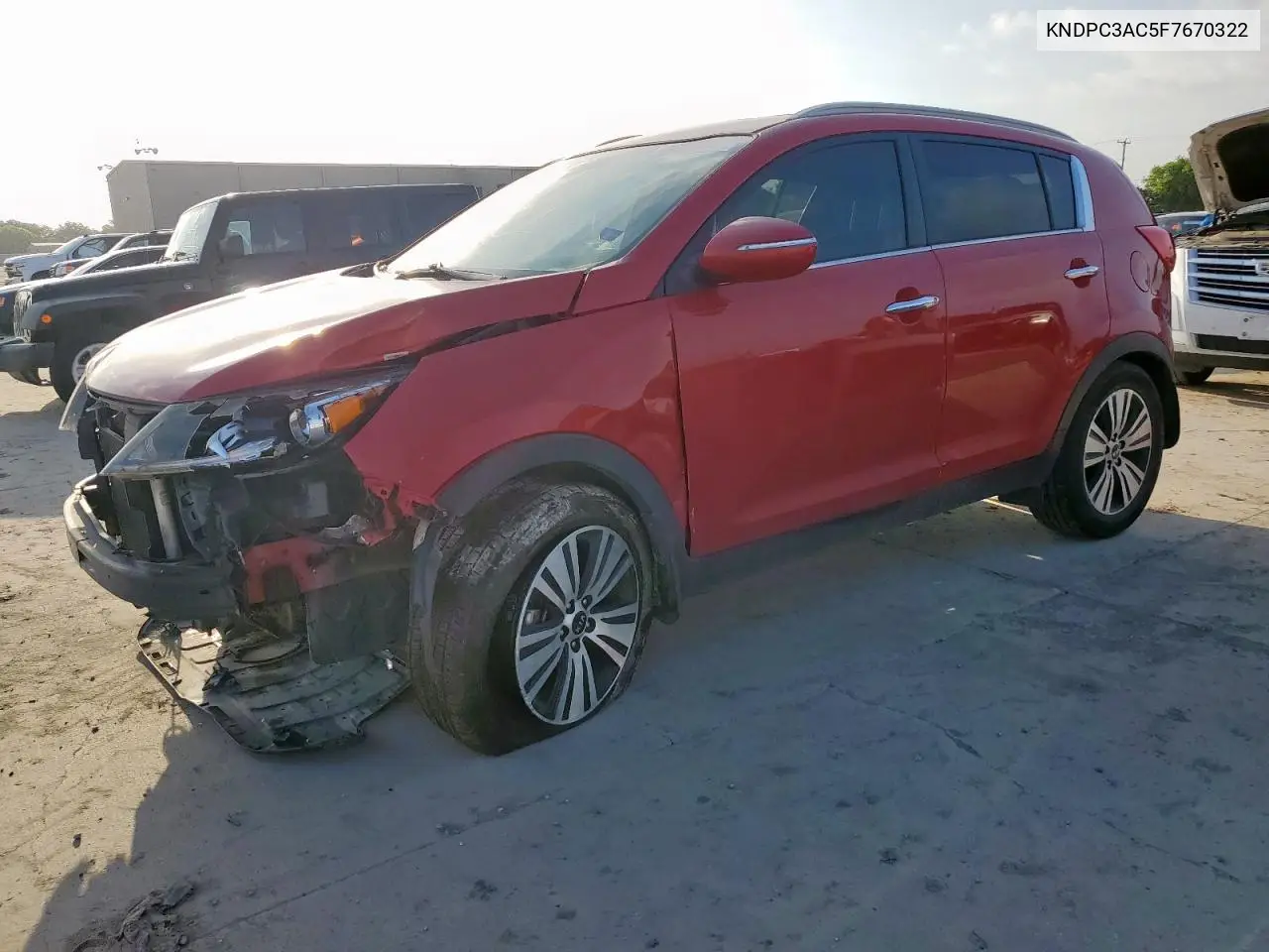 2015 Kia Sportage Ex VIN: KNDPC3AC5F7670322 Lot: 60043315