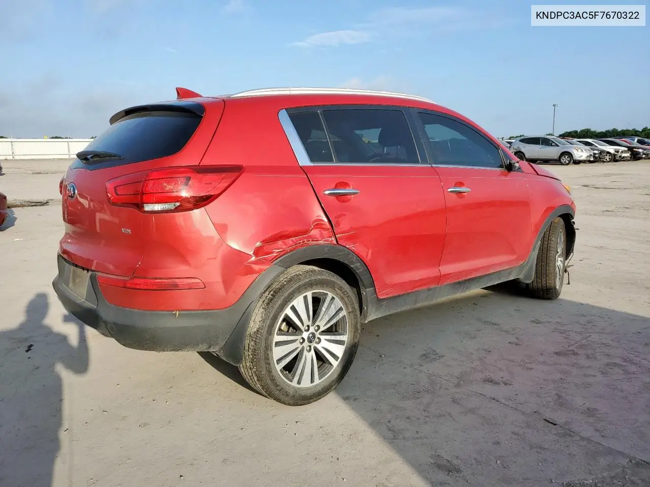 2015 Kia Sportage Ex VIN: KNDPC3AC5F7670322 Lot: 60043315