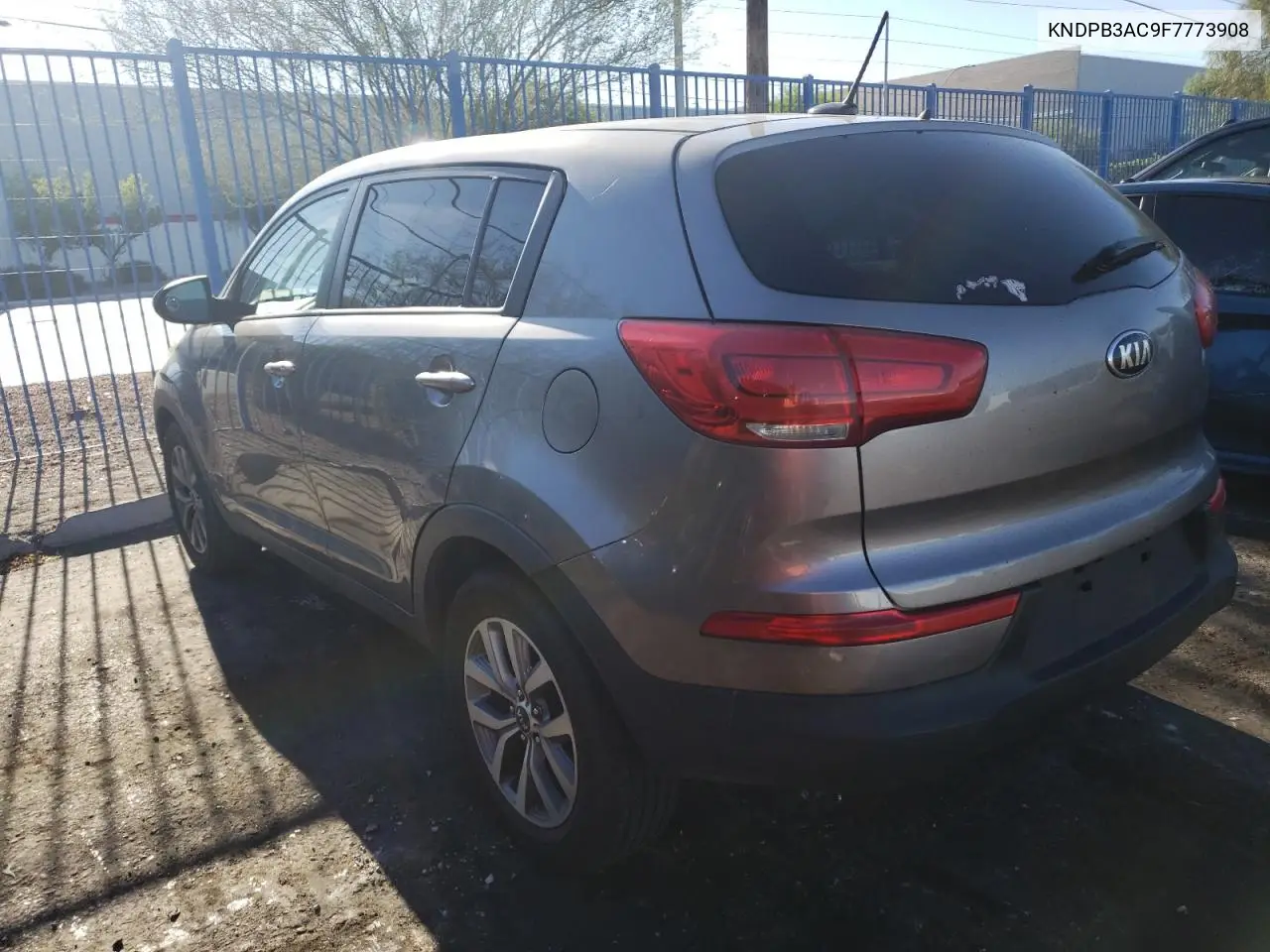 2015 Kia Sportage Lx VIN: KNDPB3AC9F7773908 Lot: 63347025