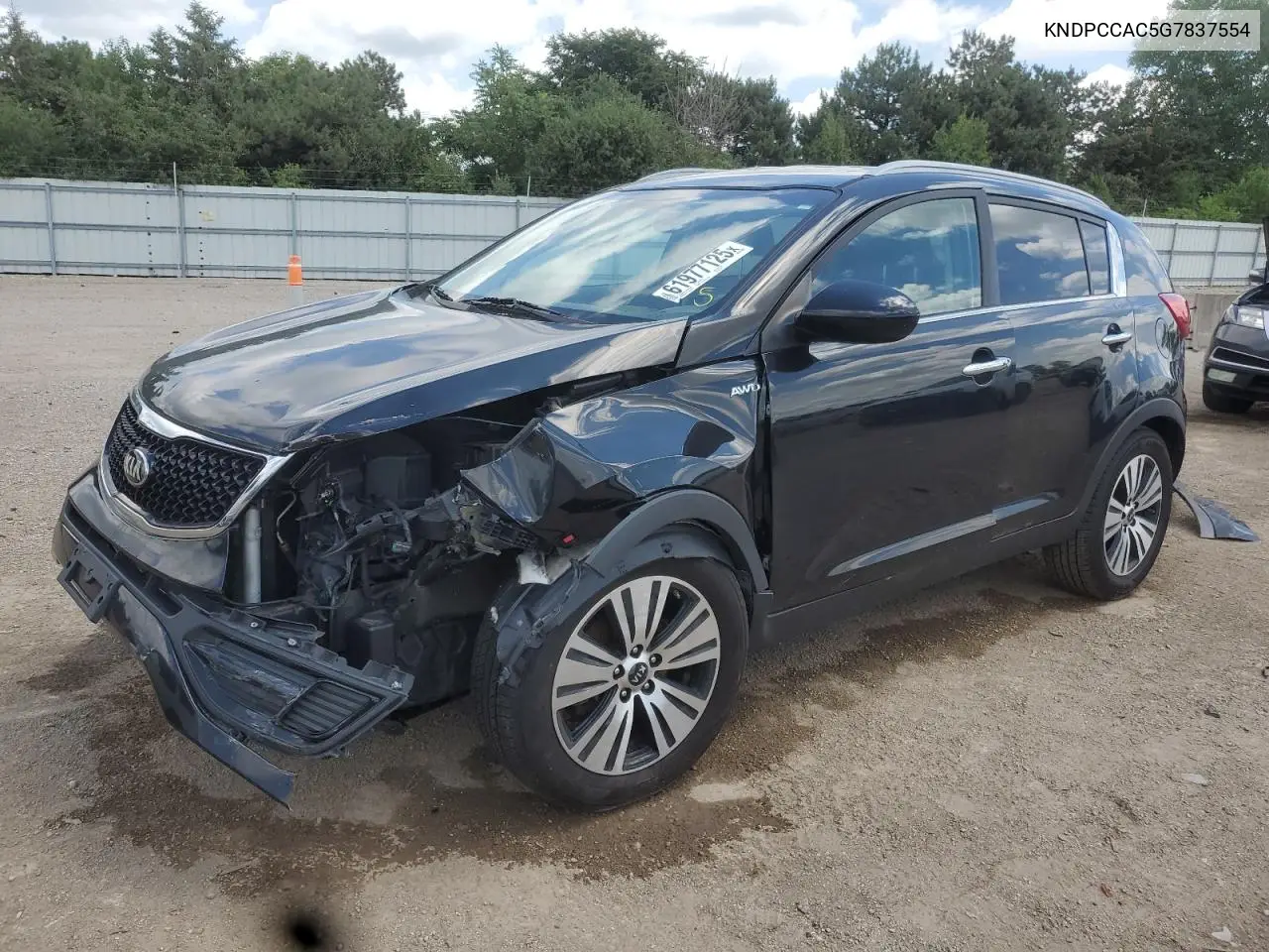 2016 Kia Sportage Ex VIN: KNDPCCAC5G7837554 Lot: 61977125