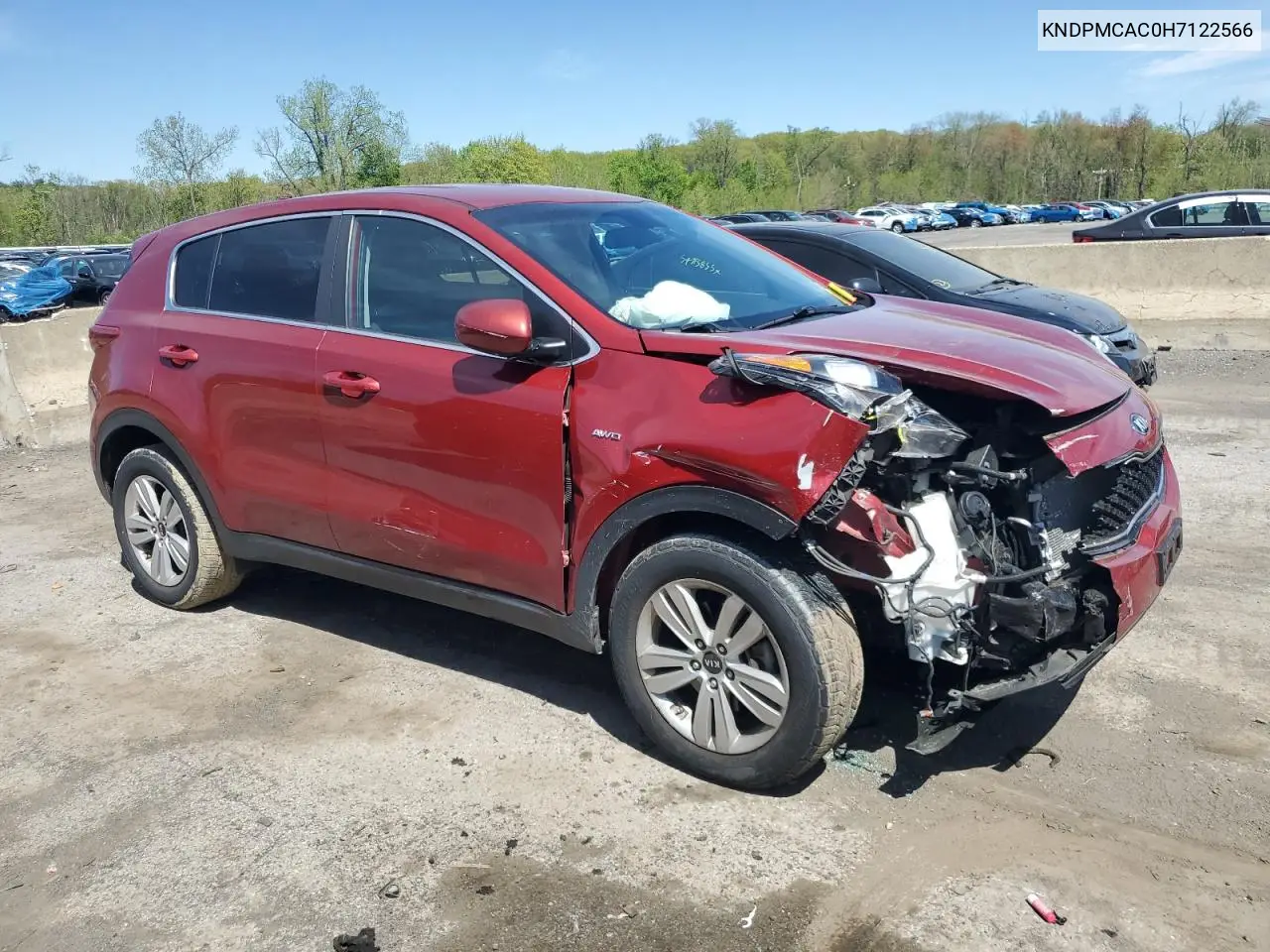 2017 Kia Sportage Lx VIN: KNDPMCAC0H7122566 Lot: 55046825