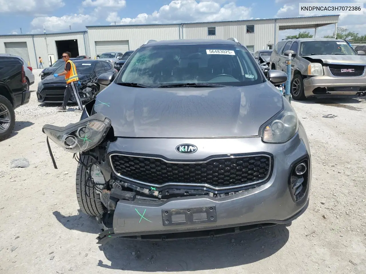 2017 Kia Sportage Ex VIN: KNDPNCAC3H7072386 Lot: 56483025