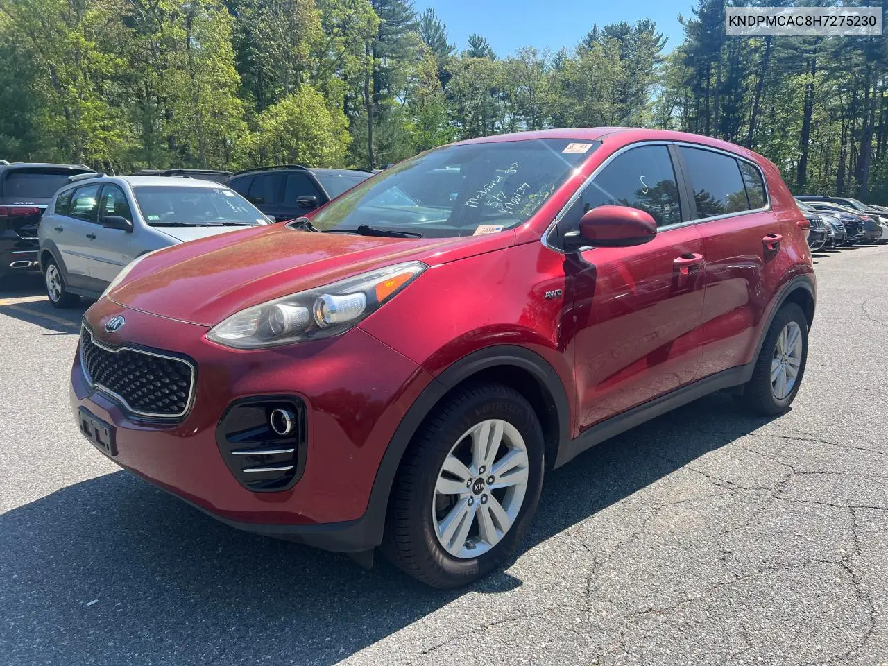 2017 Kia Sportage Lx VIN: KNDPMCAC8H7275230 Lot: 57310165