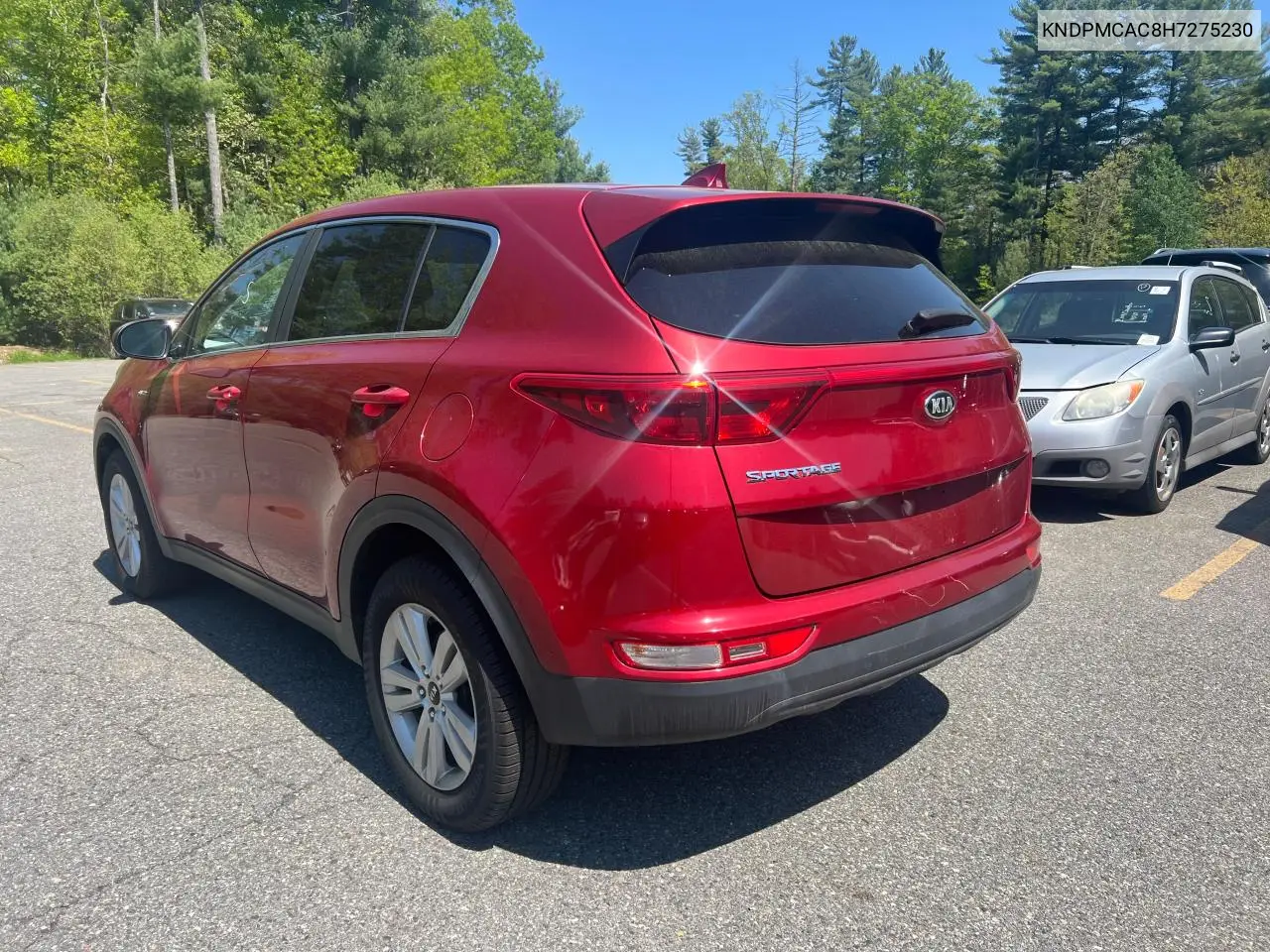 2017 Kia Sportage Lx VIN: KNDPMCAC8H7275230 Lot: 57310165