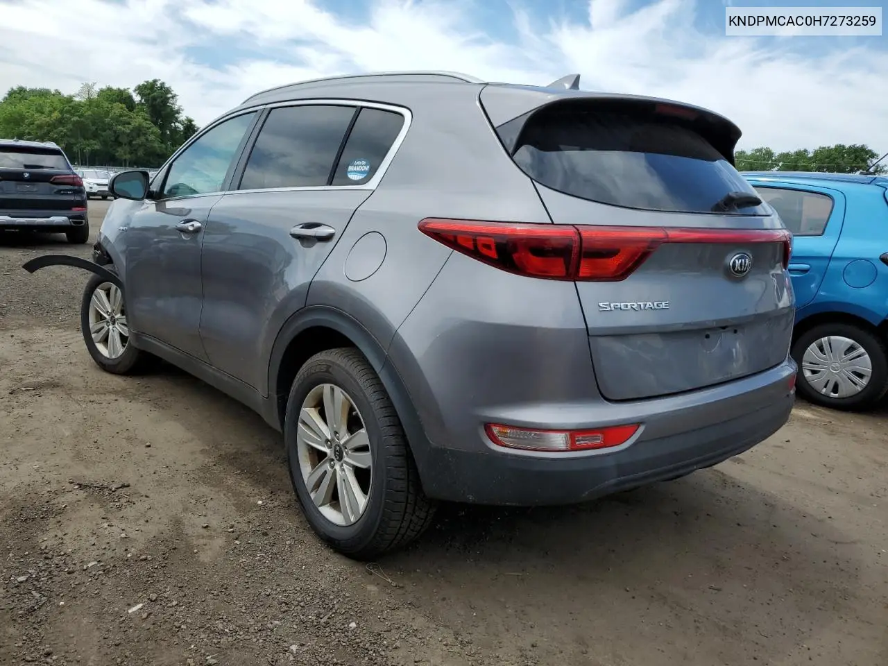 2017 Kia Sportage Lx VIN: KNDPMCAC0H7273259 Lot: 62077745