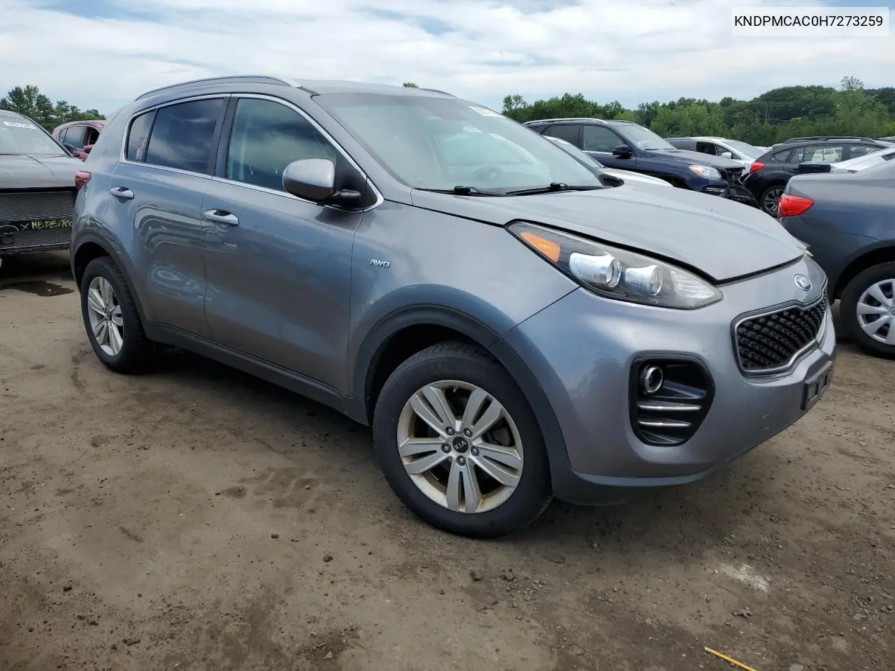 2017 Kia Sportage Lx VIN: KNDPMCAC0H7273259 Lot: 62077745