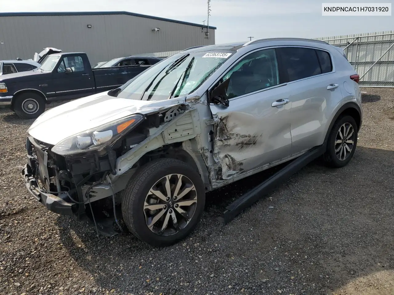 2017 Kia Sportage Ex VIN: KNDPNCAC1H7031920 Lot: 62363735