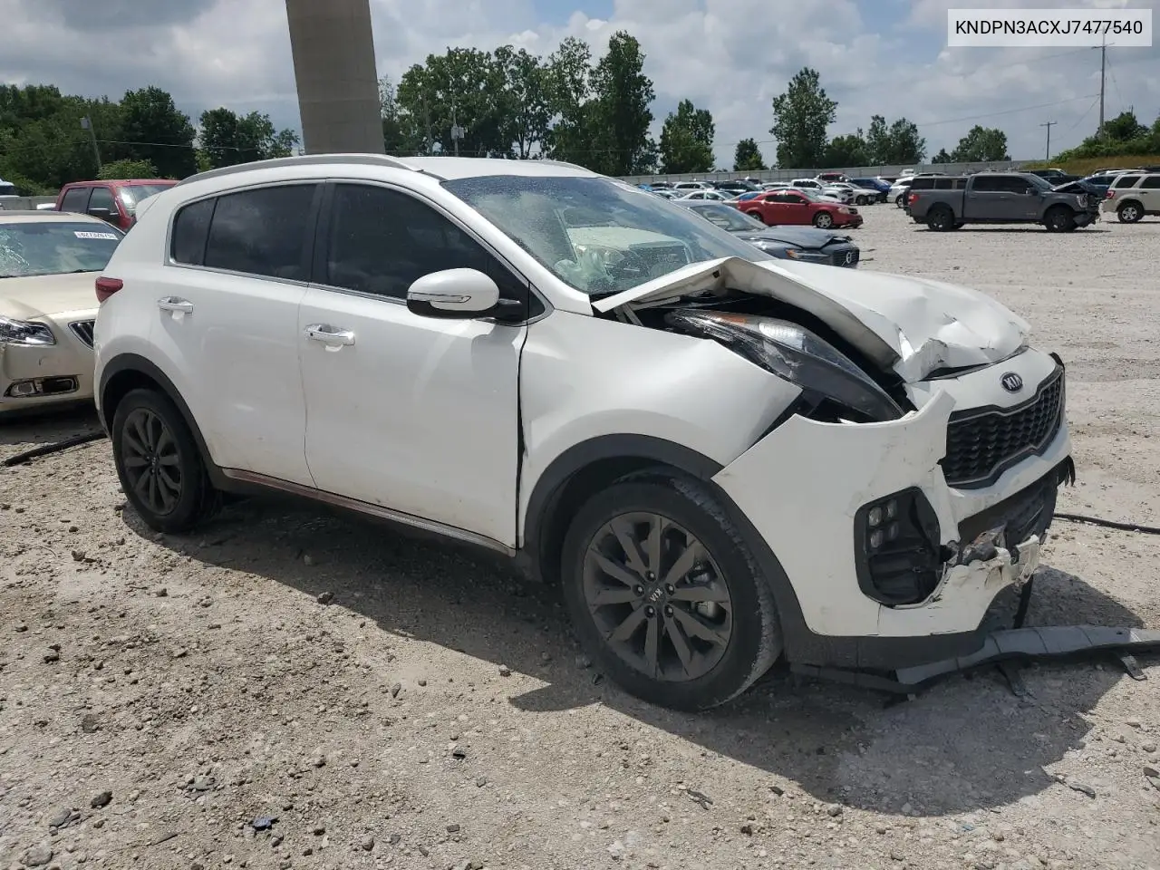 2018 Kia Sportage Ex VIN: KNDPN3ACXJ7477540 Lot: 62860005