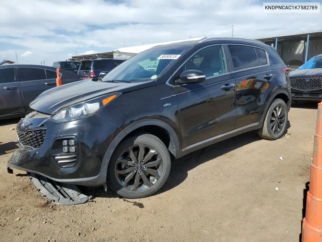2019 Kia Sportage Ex VIN: KNDPNCAC1K7582789 Lot: 56493415
