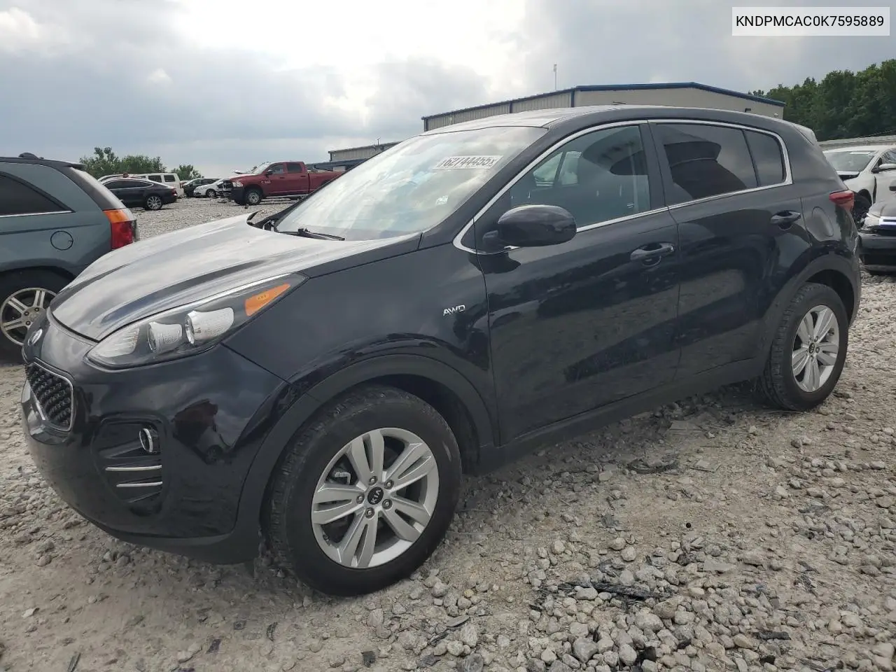 2019 Kia Sportage Lx VIN: KNDPMCAC0K7595889 Lot: 62744455
